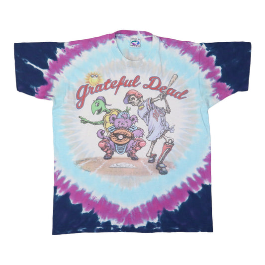 1994 Grateful Dead Steal Your Base Liquid Blue Tie Dye Shirt Style001