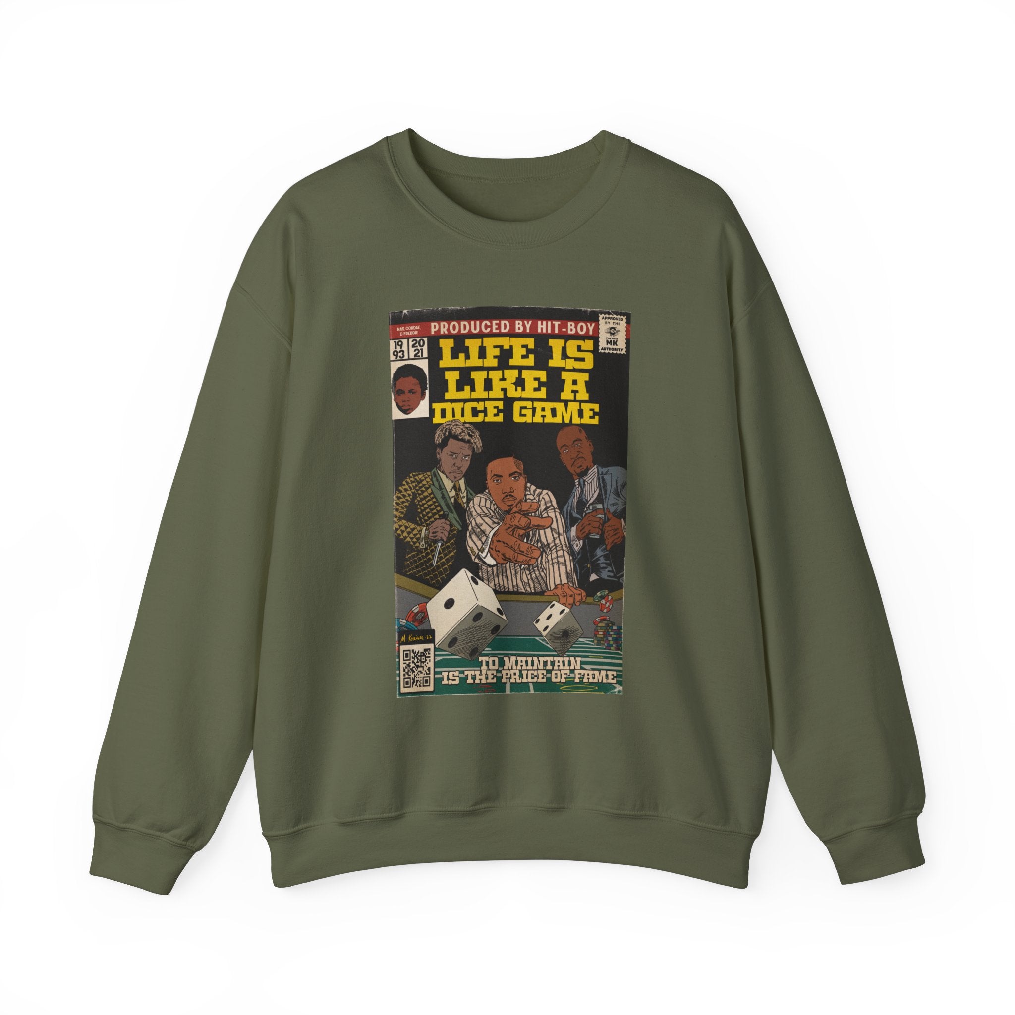 Life Is Like A Dice Game - Unisex Heavy BlendÃ¢â€žÂ¢ Crewneck Sweatshirt T-Shirts, Hoodie | CiraTrend.com (Image 2)