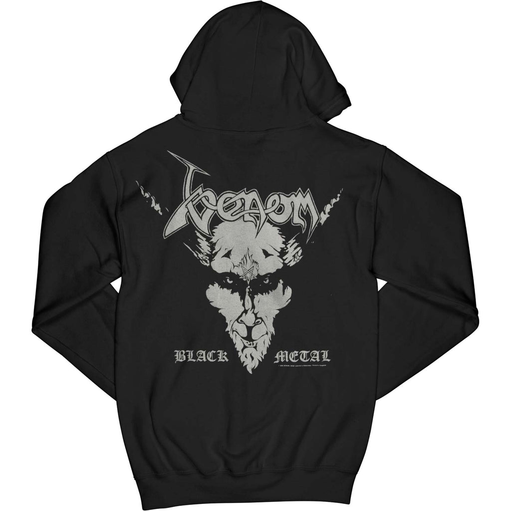 Black Metal Zippered Hooded Sweatshirt T-Shirts, Hoodie | CiraTrend.com (Image 2)