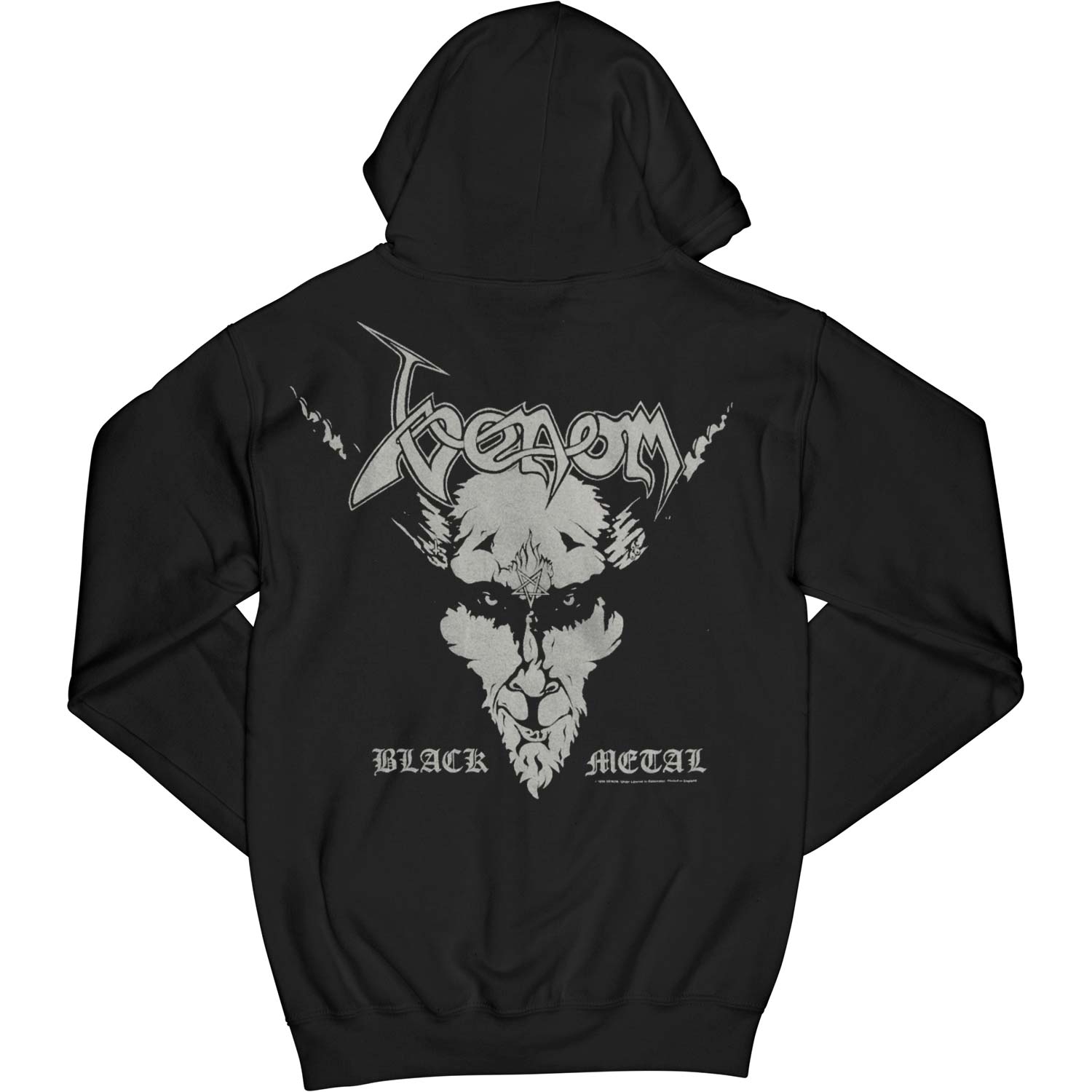 Black Metal Zippered Hooded Sweatshirt T-Shirts, Hoodie | CiraTrend.com (Image 2)