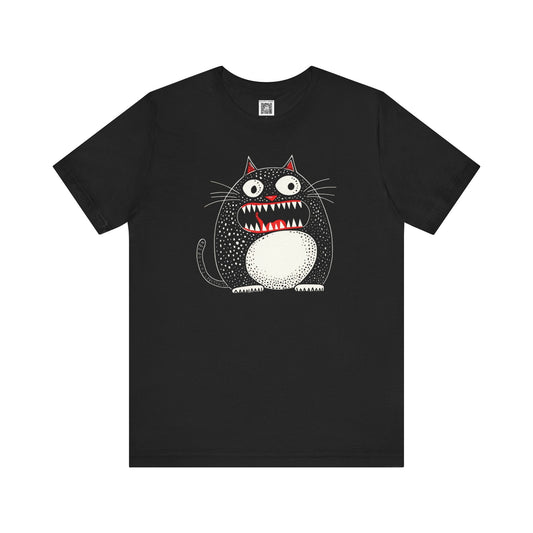 Whimsical Cat Graphic Tee Style053