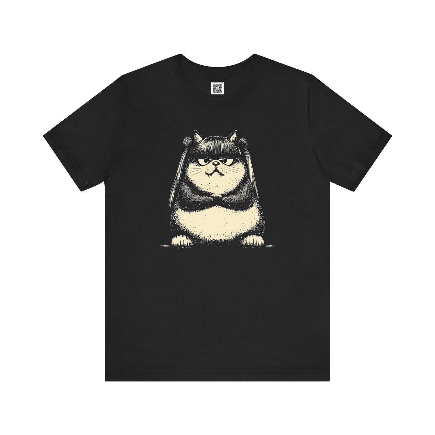 Whimsical Cat Graphic Tee Style055