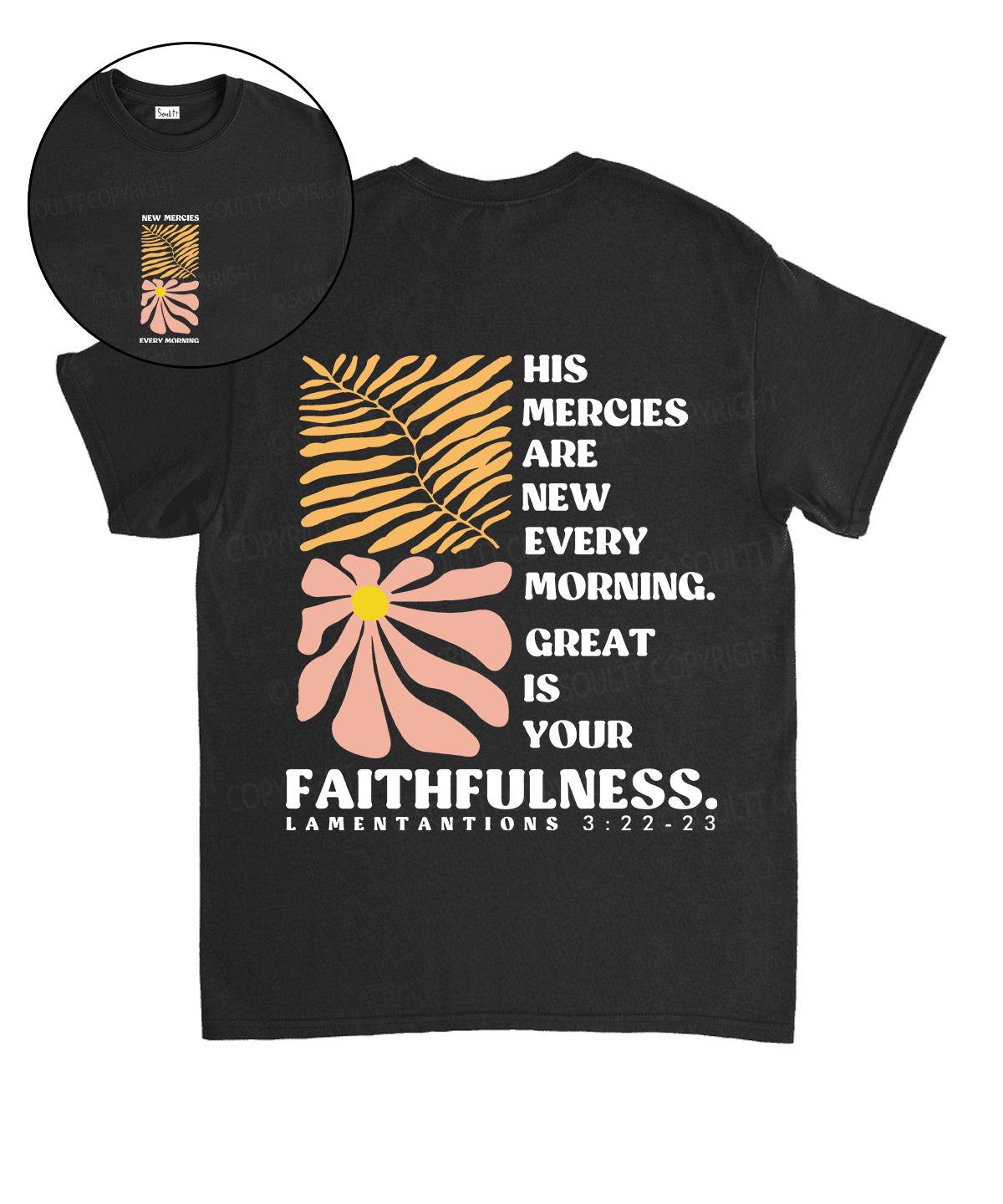 New Mercies Every Morning Double Sided Unisex Cotton Christian T-Shirt Hoodie, Sweatshirt | CiraTrend.com (Image 1)