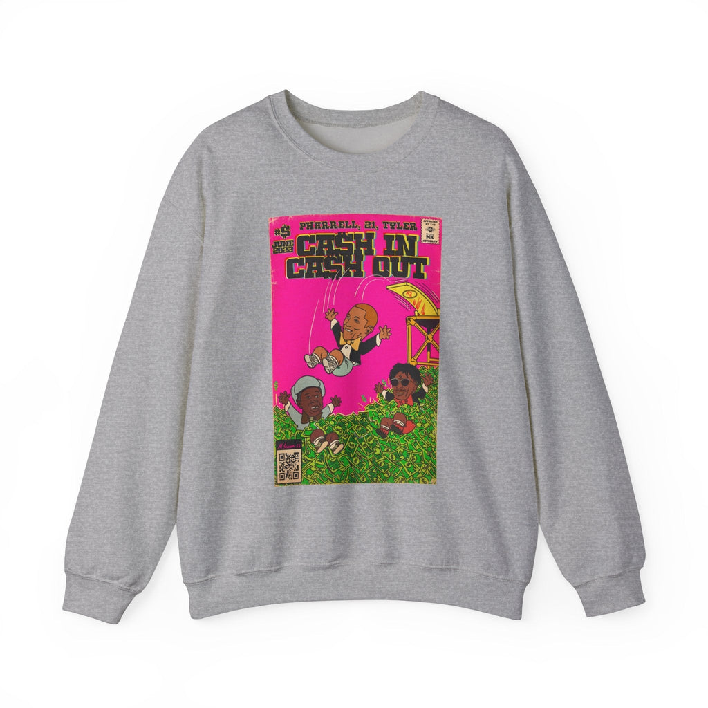 Cash In Cash Out - Unisex Heavy BlendÃ¢â€žÂ¢ Crewneck Sweatshirt T-Shirts, Hoodie | CiraTrend.com (Image 2)