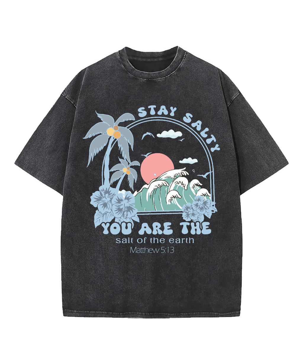 Stay Salty Washed Christian T-shirt Hoodie, Sweatshirt | CiraTrend.com (Image 3)