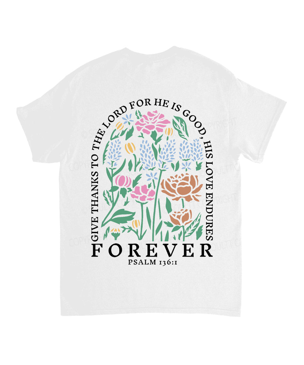 His Love Endures Forever Double Sided Unisex Cotton Christian T-Shirt Hoodie, Sweatshirt | CiraTrend.com (Image 3)