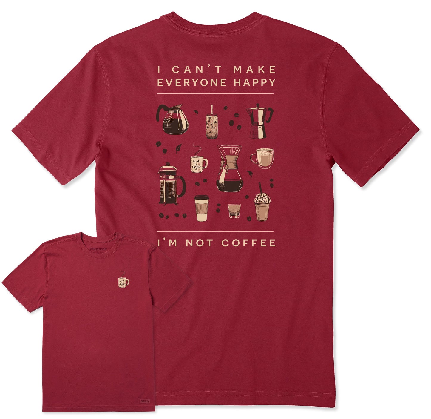 Men's Happy Coffee Short Sleeve Crusher Tee