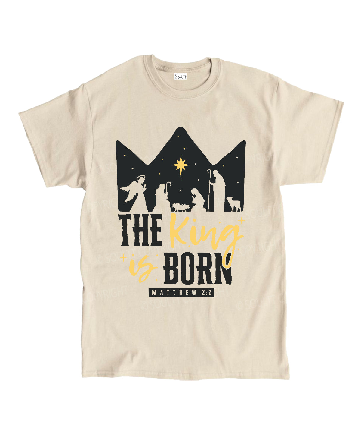 The King Is Born Unisex Cotton Christian T-Shirt Hoodie, Sweatshirt | CiraTrend.com (Image 4)