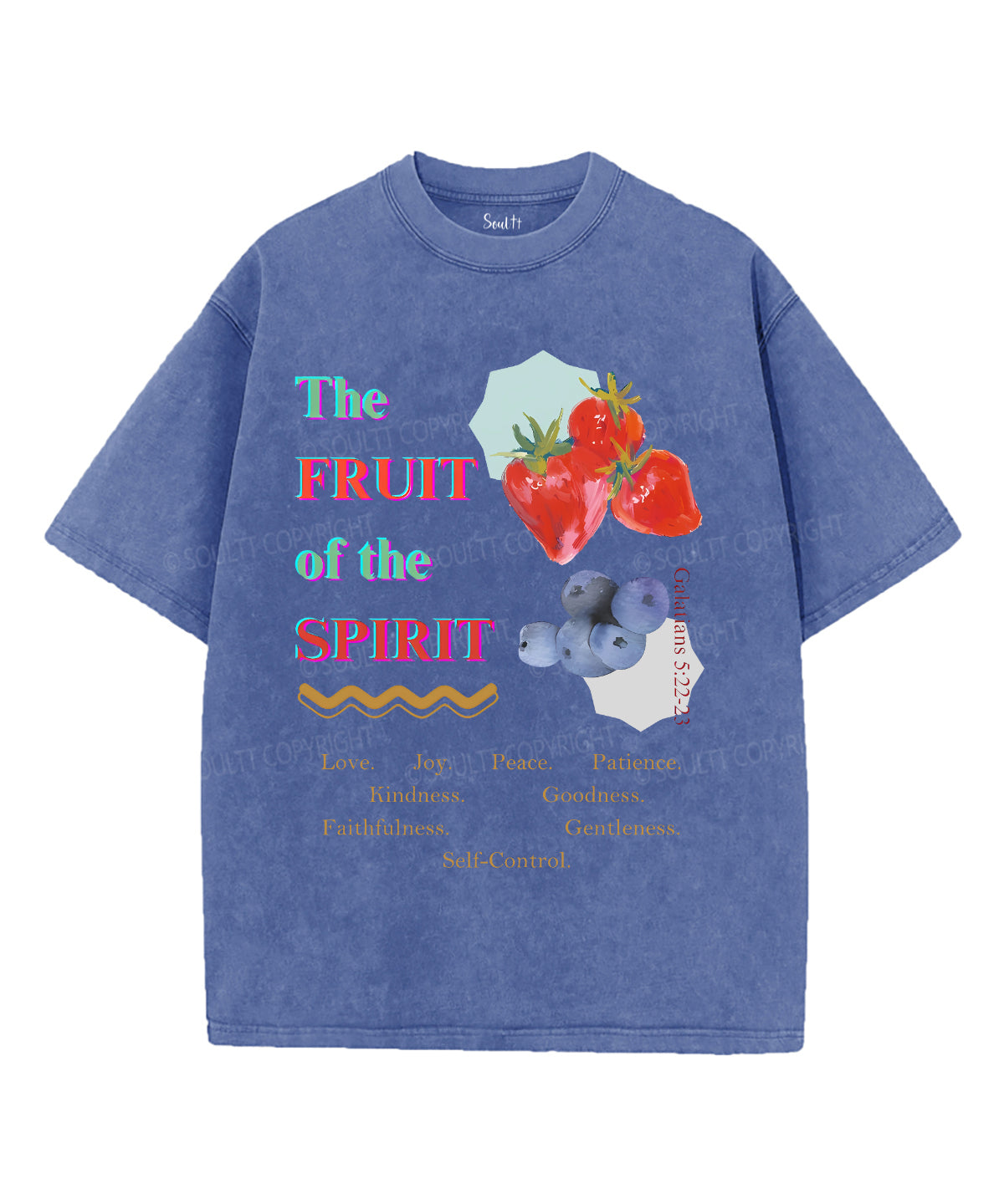 The Fruit Of The Spirit Unisex Washed Christian T-shirt Style002 Hoodie, Sweatshirt | CiraTrend.com (Image 3)