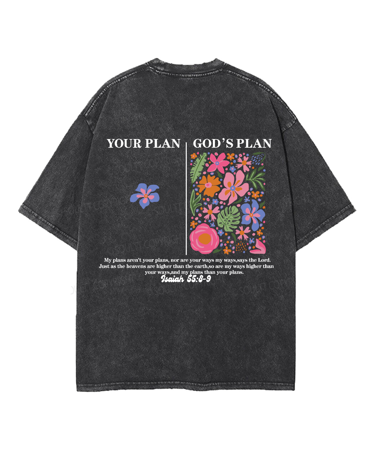 Your PlanÃ¯Â¼Å“God's Plan Double Sided Unisex Washed Christian T-shirt Hoodie, Sweatshirt | CiraTrend.com (Image 3)