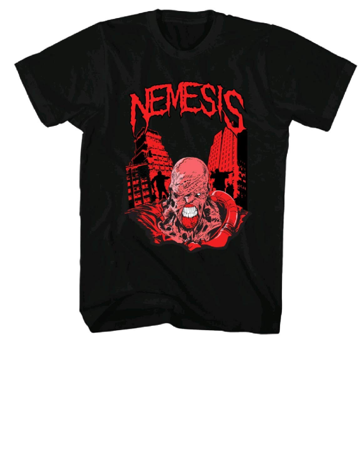 Resident Evil 3 Mens T-Shirt - Nemesis Red Silhouette Under Name Hoodie, Sweatshirt | CiraTrend.com