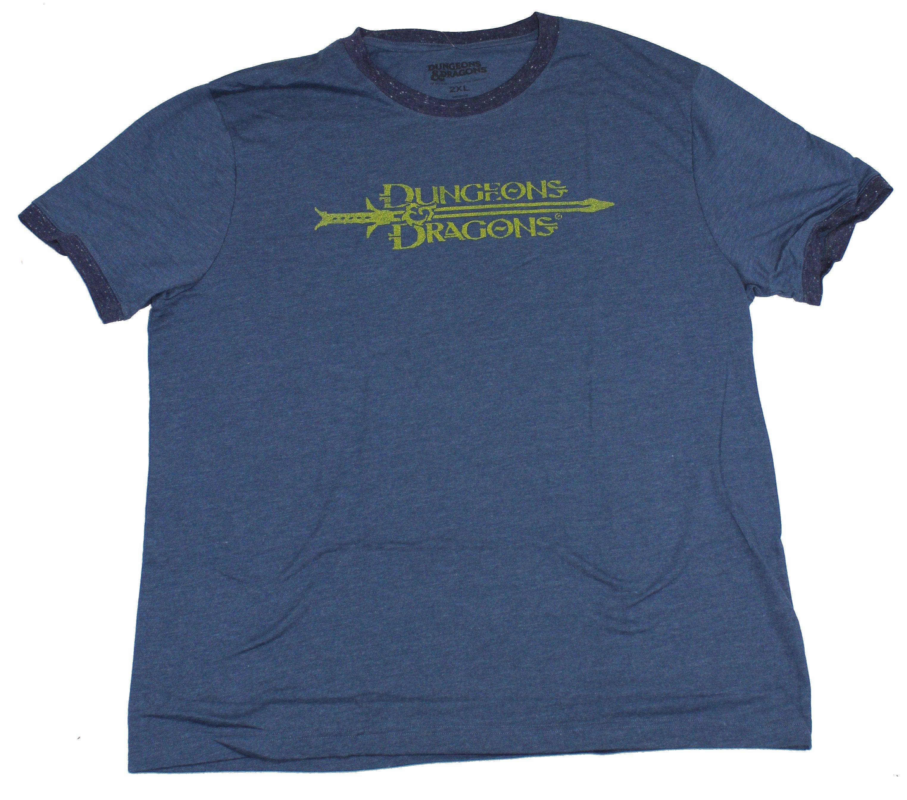Dungeons & Dragons Mens Ringer T-Shirt - Classic Yellow Logo Image Hoodie, Sweatshirt | CiraTrend.com