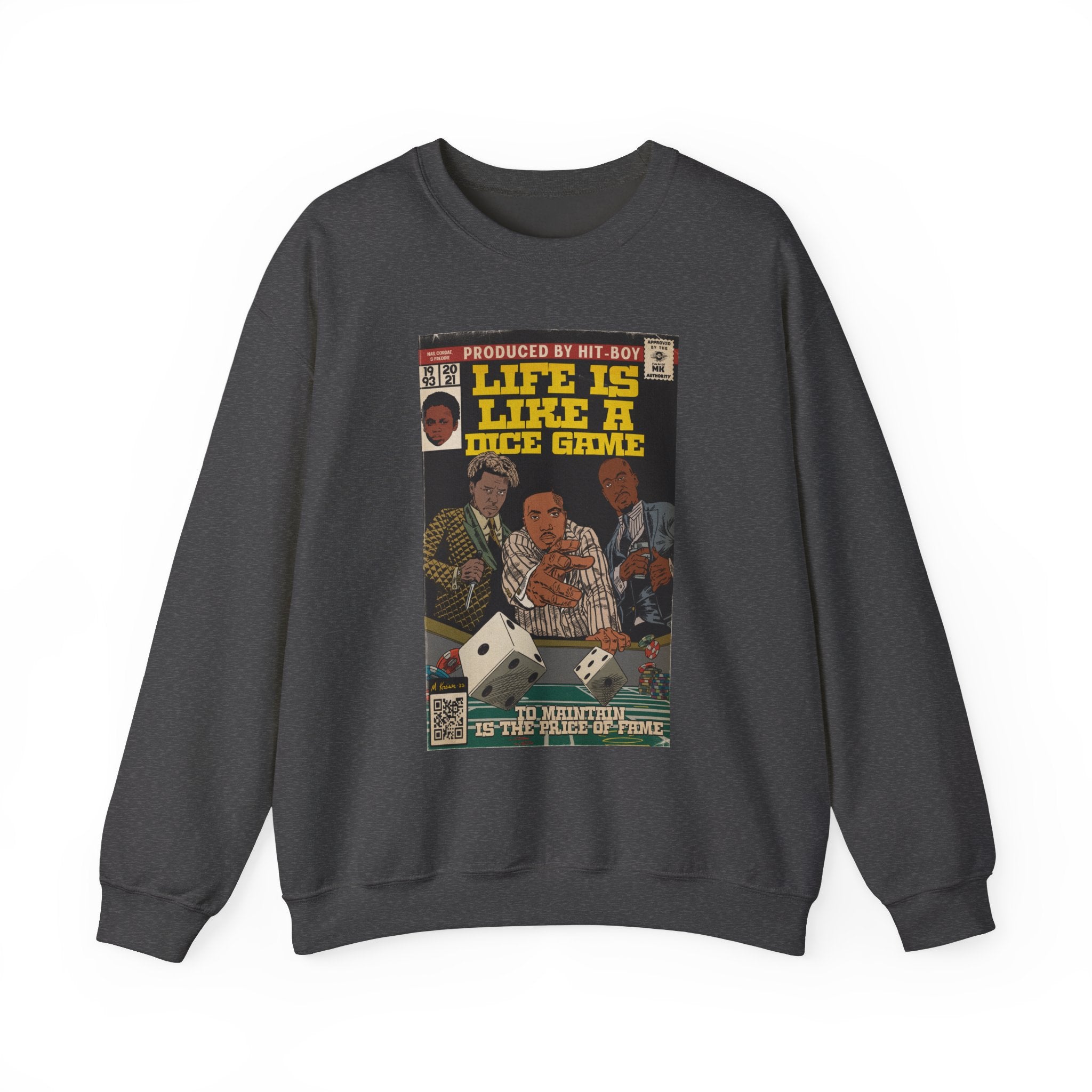 Life Is Like A Dice Game - Unisex Heavy BlendÃ¢â€žÂ¢ Crewneck Sweatshirt T-Shirts, Hoodie | CiraTrend.com (Image 3)