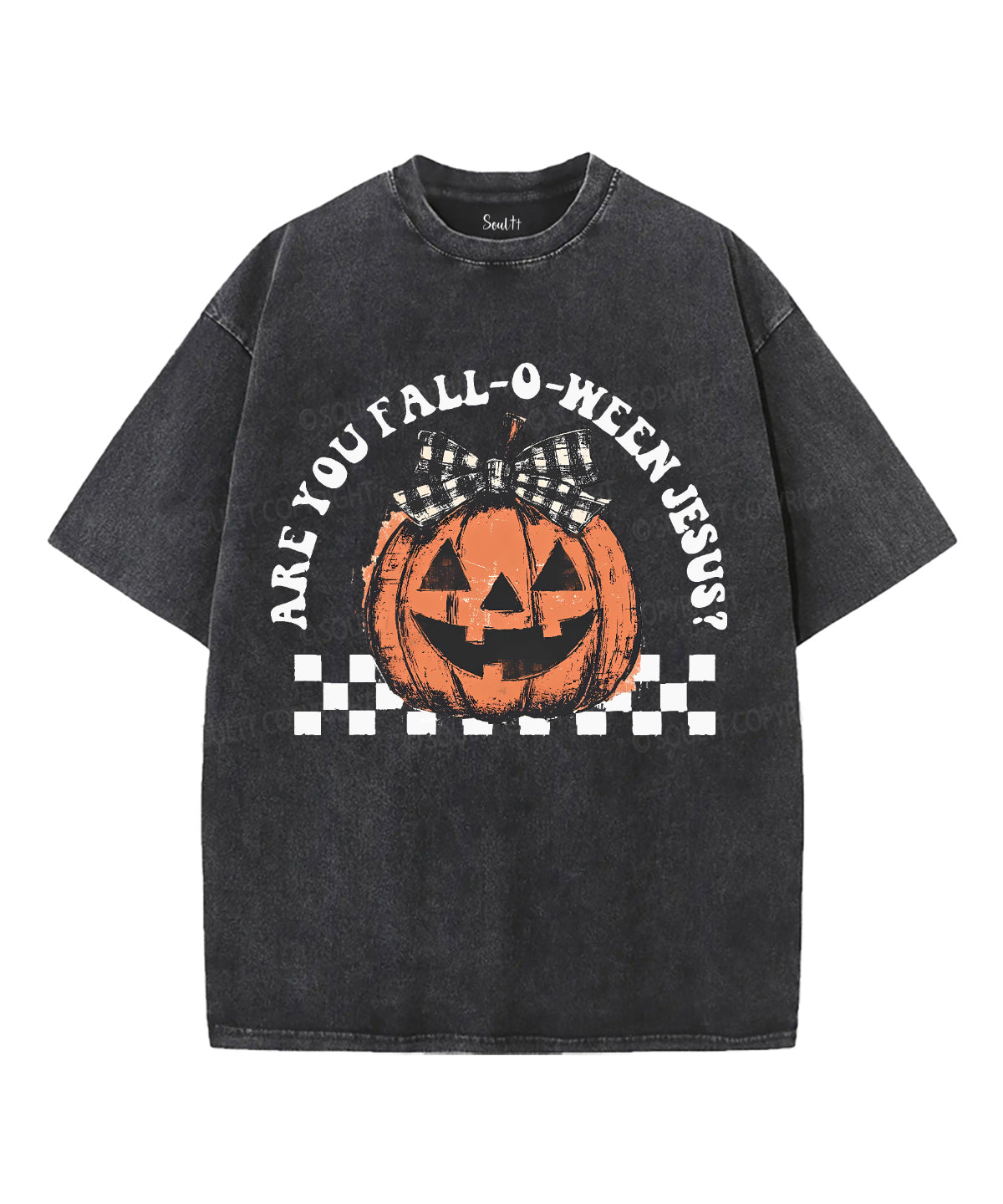 Halloween Pumpkin Unisex Washed Christian T-shirt Hoodie, Sweatshirt | CiraTrend.com (Image 1)