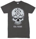 Real Friends Mens T-Shirt - BSKE Droopy Eyed Skull Image Hoodie, Sweatshirt | CiraTrend.com