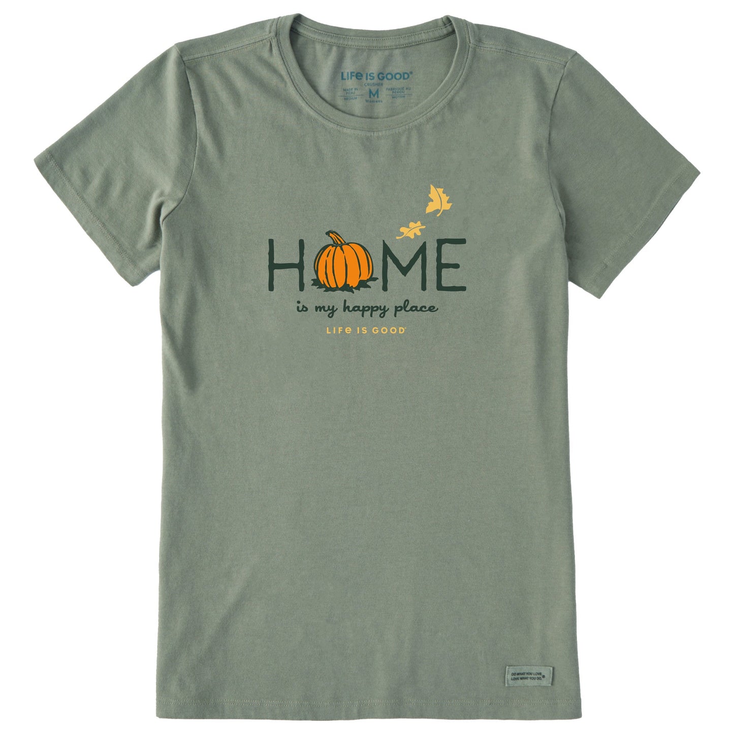 Women's Home is my Happy Place Fall Short Sleeve Crusher Tee