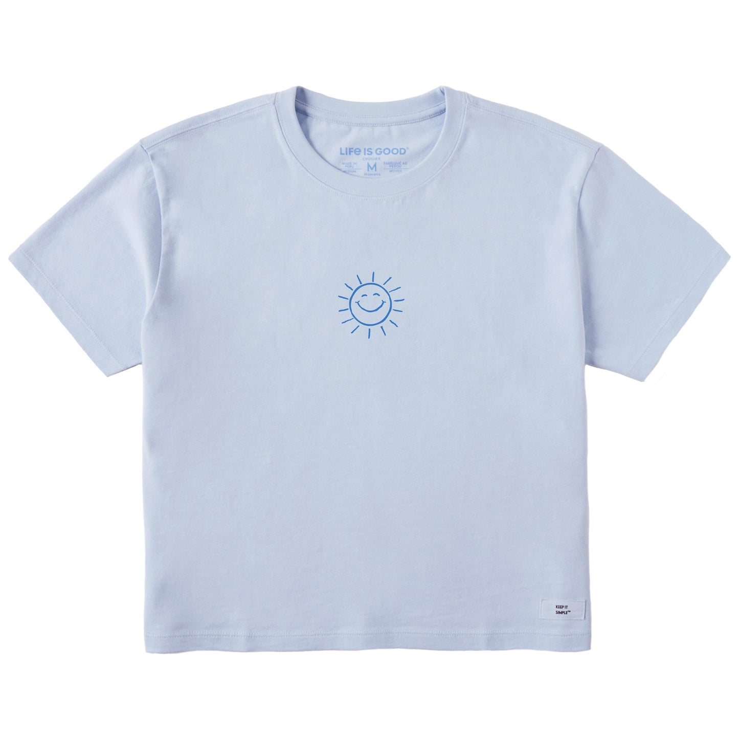 Women's Lil' Happy Sunshine Short Sleeve Crusher Boxy Tee