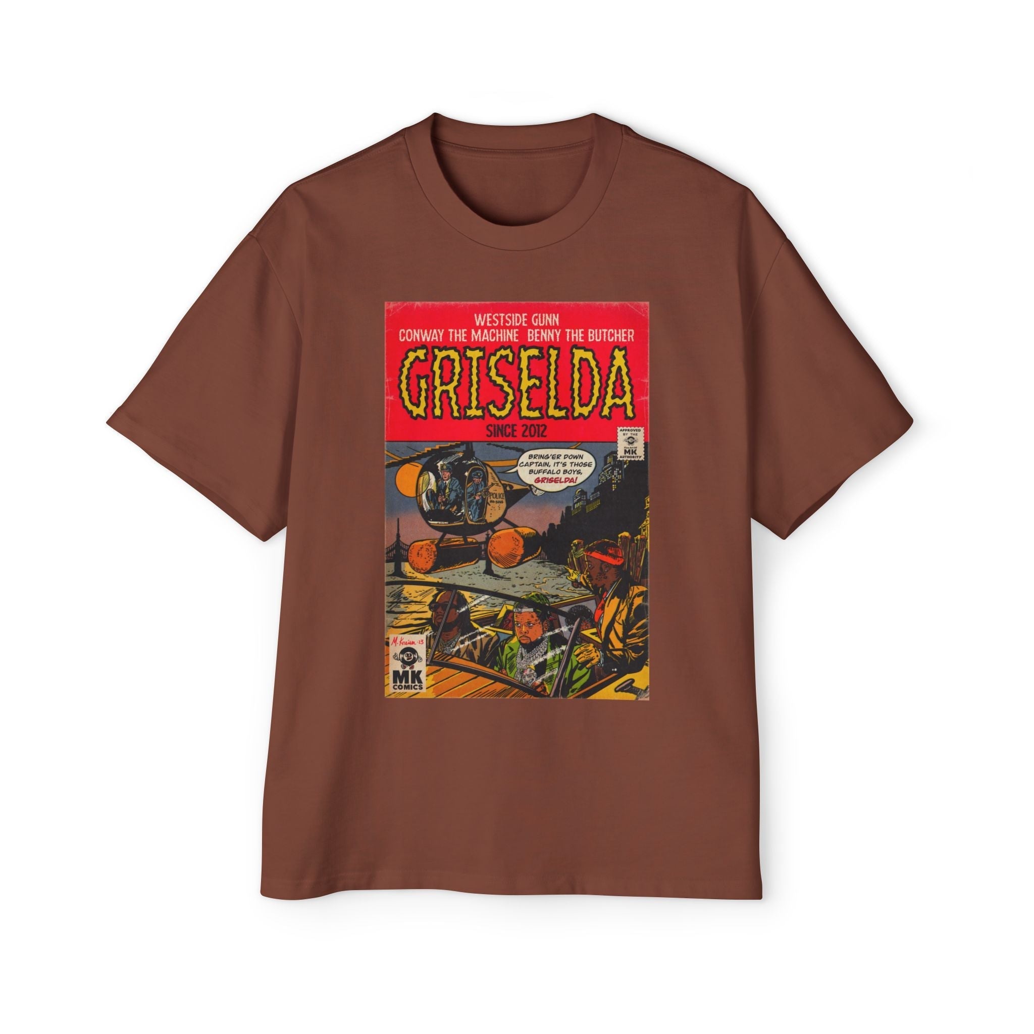 Griselda - Men's Heavy Oversized Tee Hoodie, Sweatshirt | CiraTrend.com (Image 4)