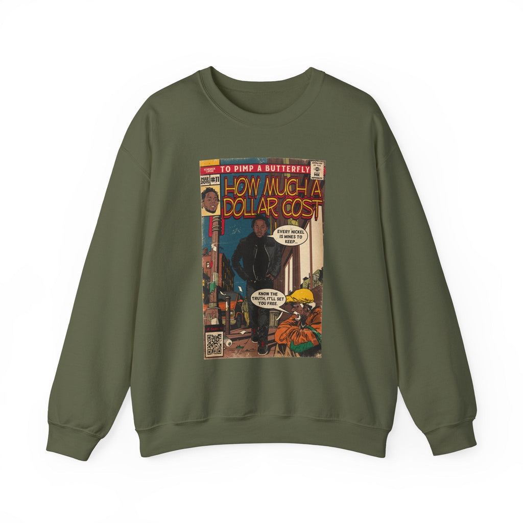 How Much A Dollar Cost- Unisex Heavy BlendÃ¢â€žÂ¢ Crewneck Sweatshirt T-Shirts, Hoodie | CiraTrend.com (Image 1)
