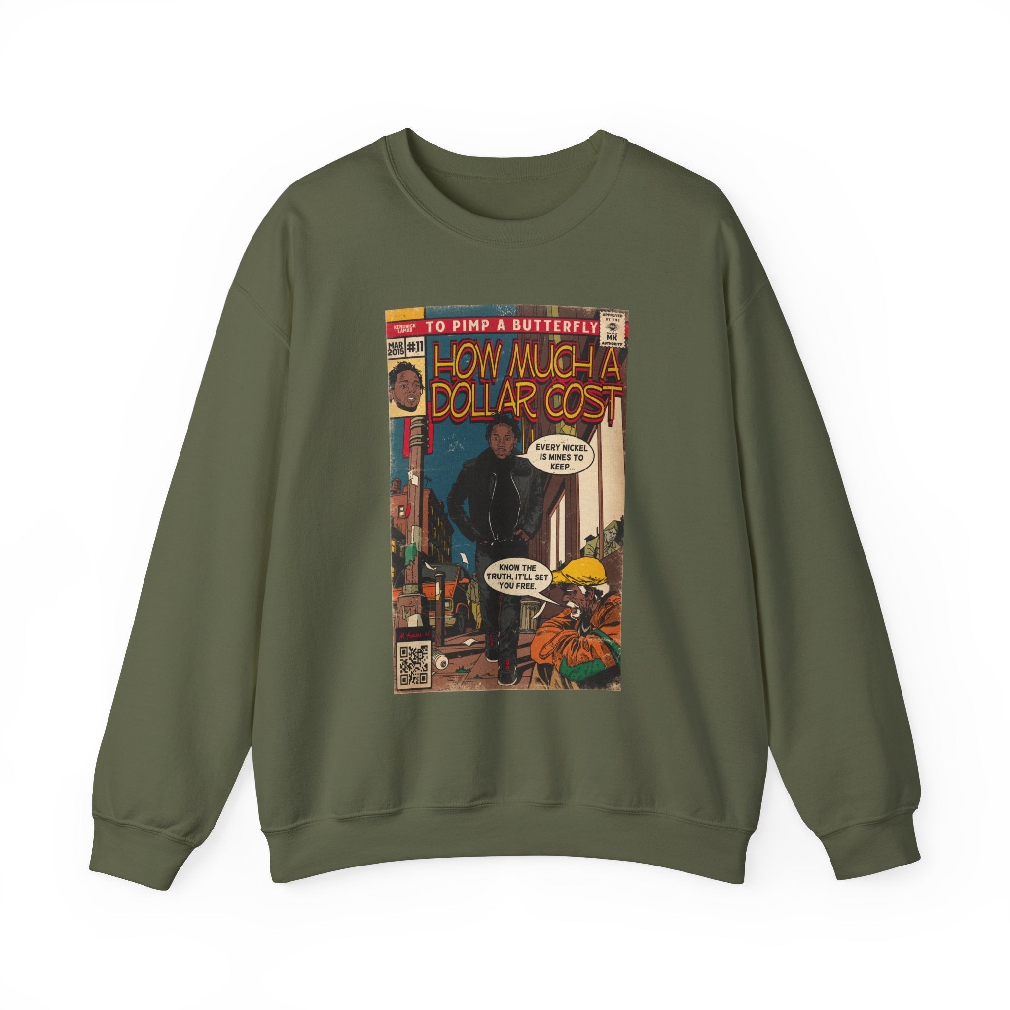 How Much A Dollar Cost- Unisex Heavy BlendÃ¢â€žÂ¢ Crewneck Sweatshirt T-Shirts, Hoodie | CiraTrend.com (Image 1)