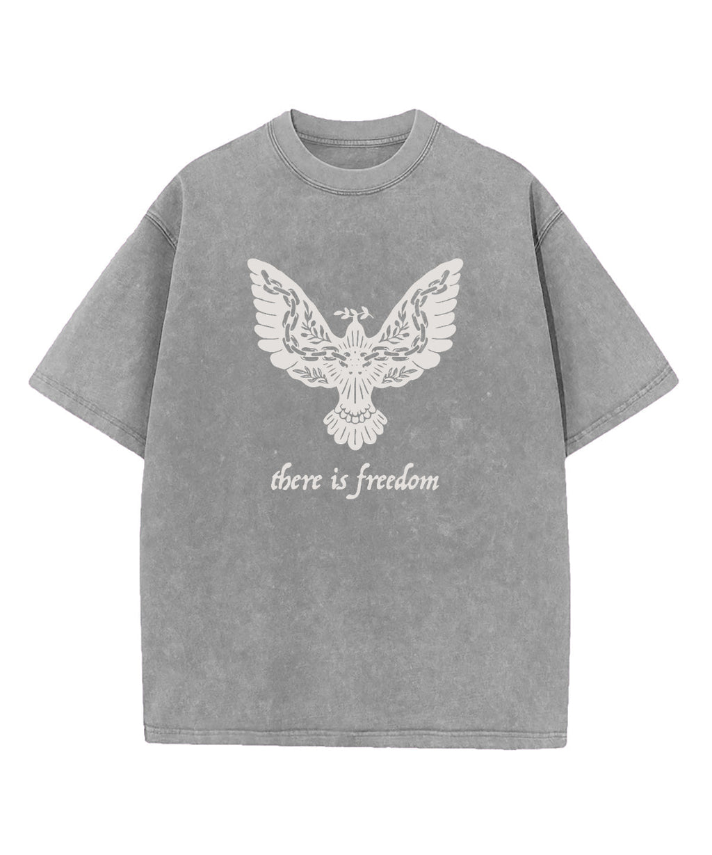 There Is Freedom Washed Christian T-shirt Hoodie, Sweatshirt | CiraTrend.com (Image 3)