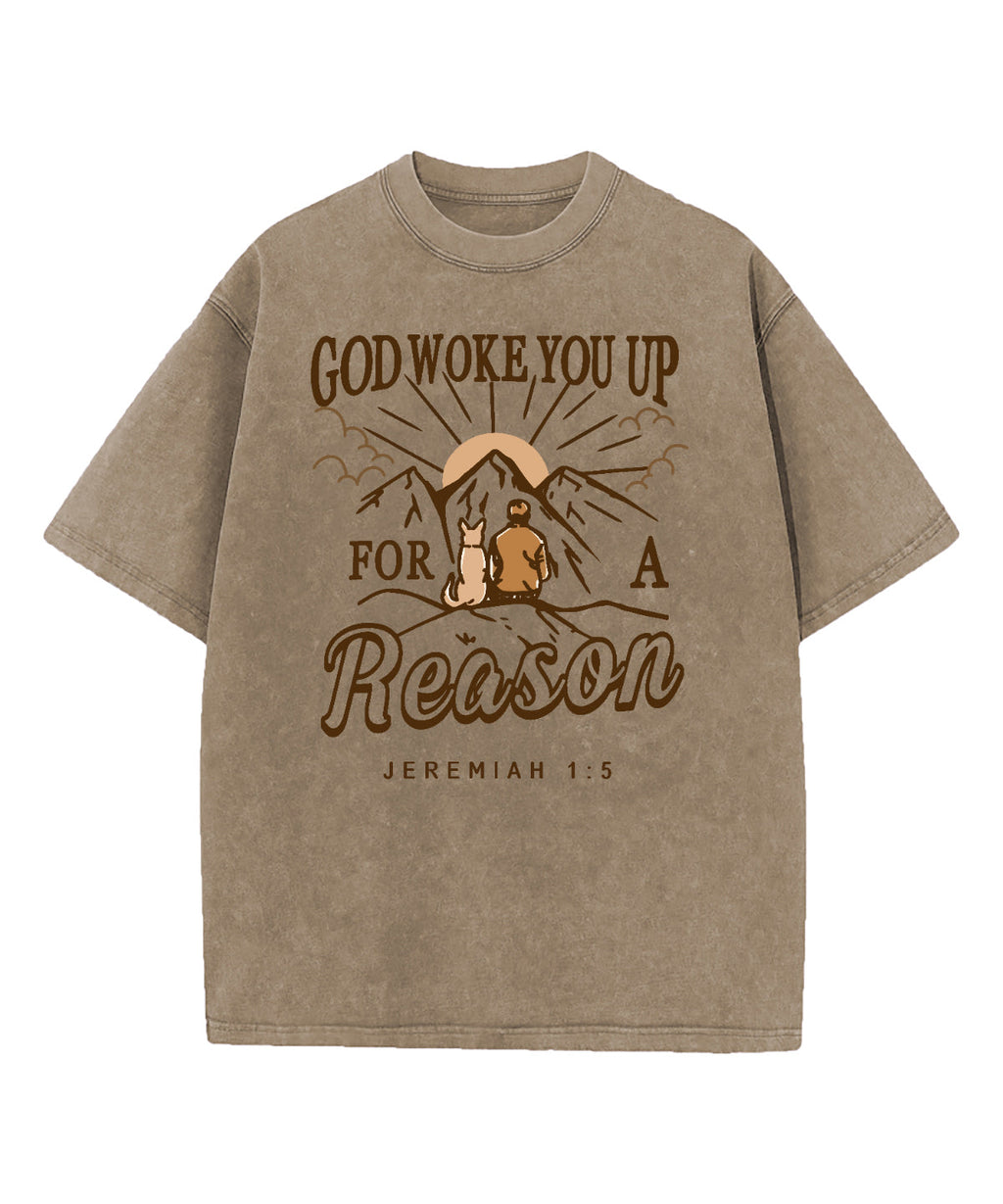 God Woke You Up Washed Christian T-Shirts, Hoodie, Sweatshirt