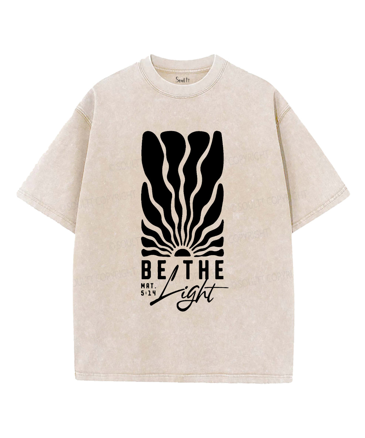 Be The Light Washed Christian T-shirt Style013 Hoodie, Sweatshirt | CiraTrend.com (Image 2)