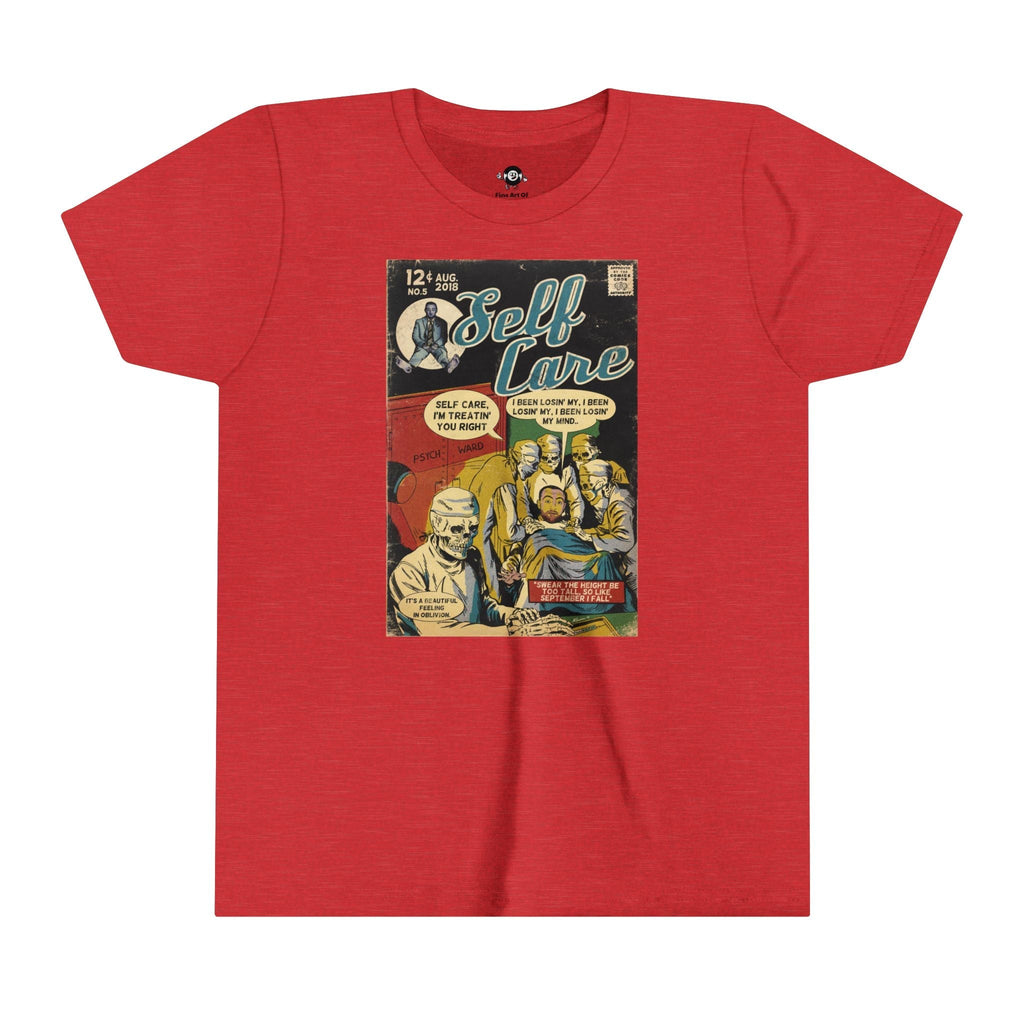 KIDS - Self Care - Youth Short Sleeve Tee Hoodie, Sweatshirt | CiraTrend.com (Image 4)