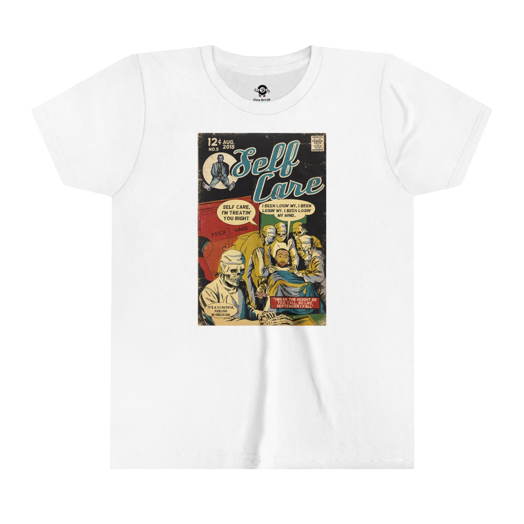 KIDS - Self Care - Youth Short Sleeve Tee Hoodie, Sweatshirt | CiraTrend.com (Image 3)