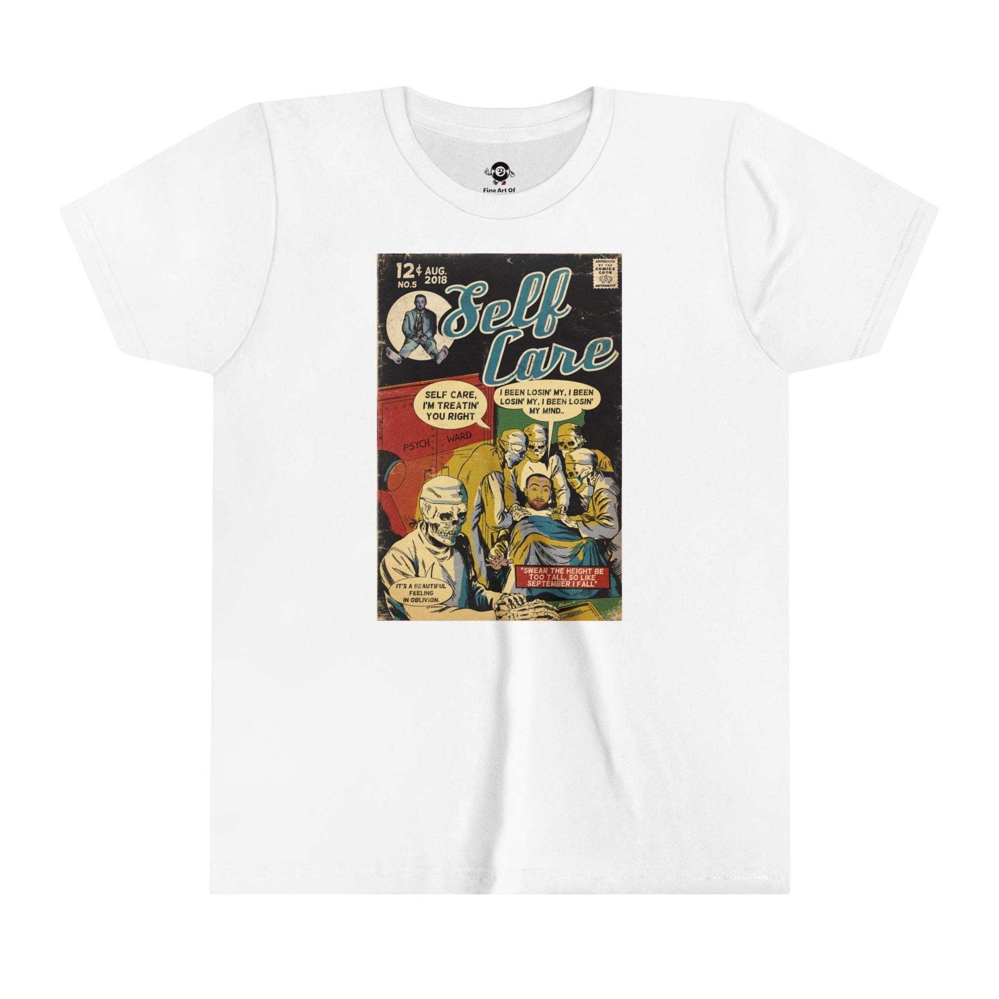 KIDS - Self Care - Youth Short Sleeve Tee Hoodie, Sweatshirt | CiraTrend.com (Image 3)