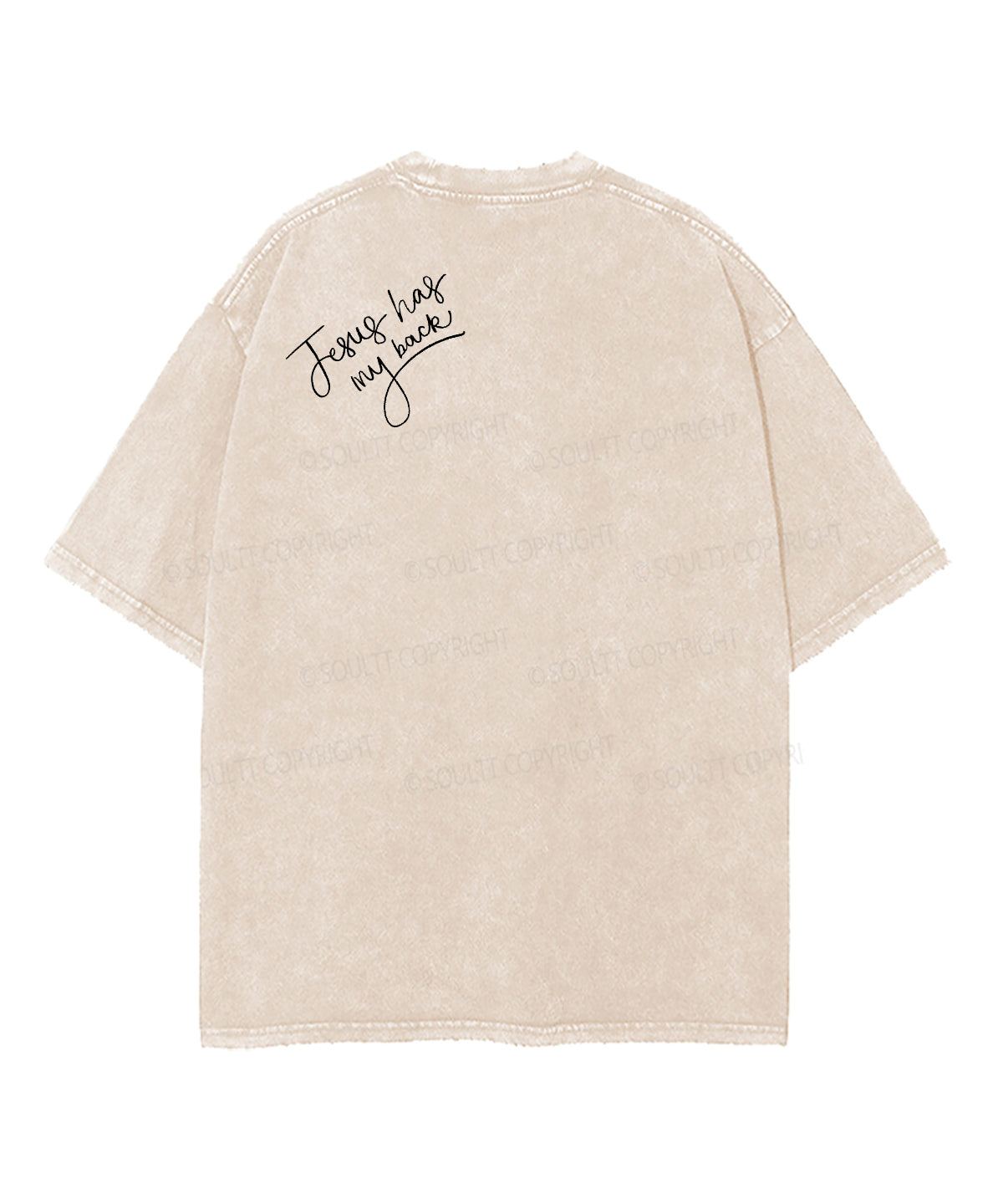 Jesus Has My Back Double Sided Unisex Washed Christian T-shirt Hoodie, Sweatshirt | CiraTrend.com (Image 4)
