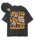 Created Chosen Called Double Sided Unisex Washed Christian T-shirt Hoodie, Sweatshirt | CiraTrend.com (Image 1)