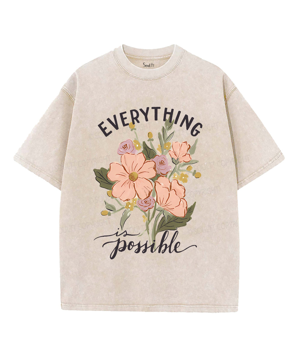 Everything Is Possible Unisex Washed Christian T-shirt Hoodie, Sweatshirt | CiraTrend.com (Image 4)
