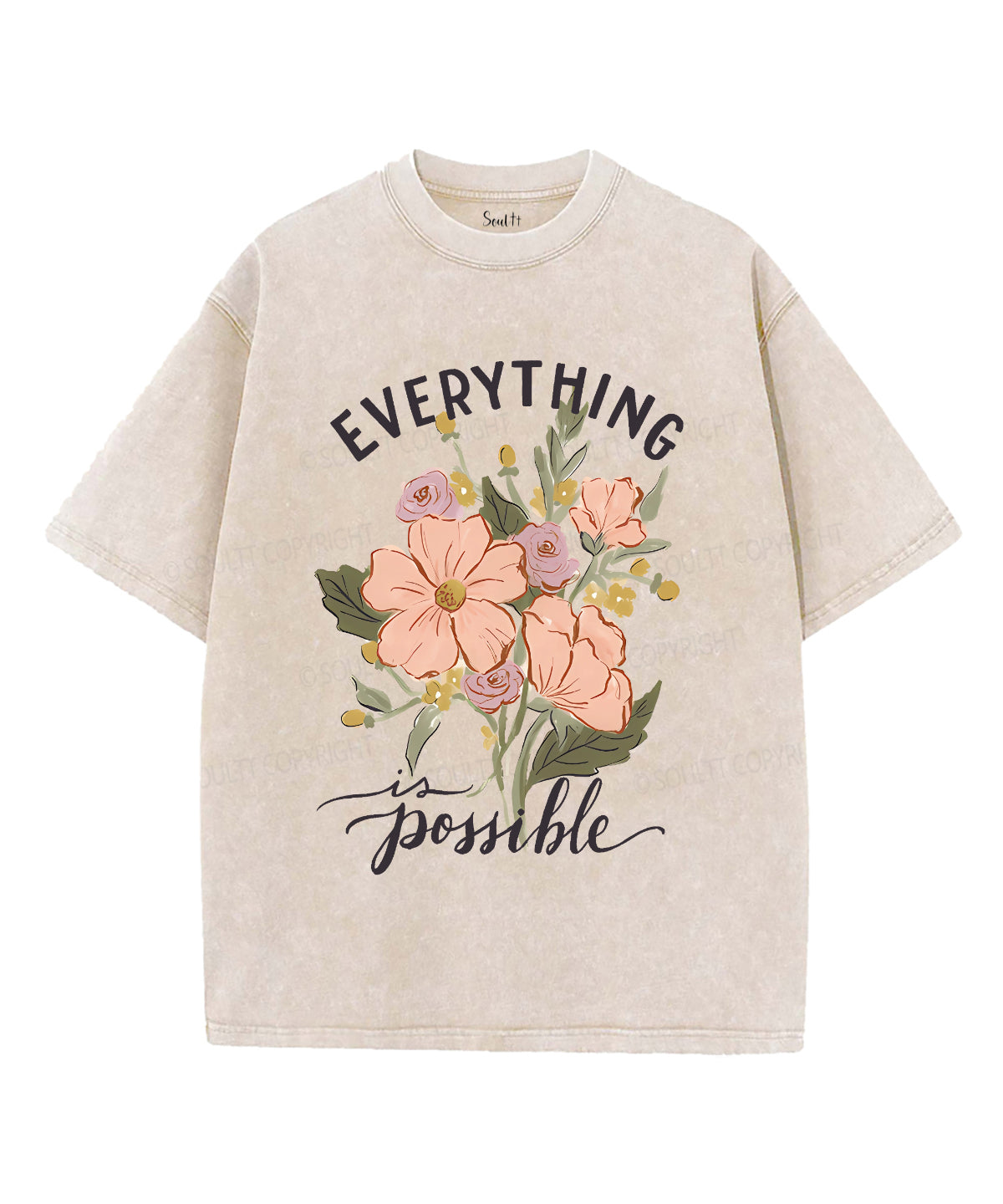 Everything Is Possible Unisex Washed Christian T-shirt Hoodie, Sweatshirt | CiraTrend.com (Image 4)
