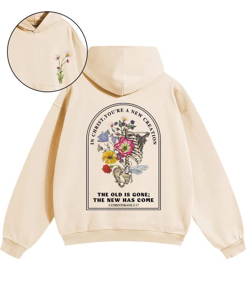 The Old Is Gone Double Sided Cotton Christian Hoodie T-Shirts, Sweatshirt | CiraTrend.com (Image 1)