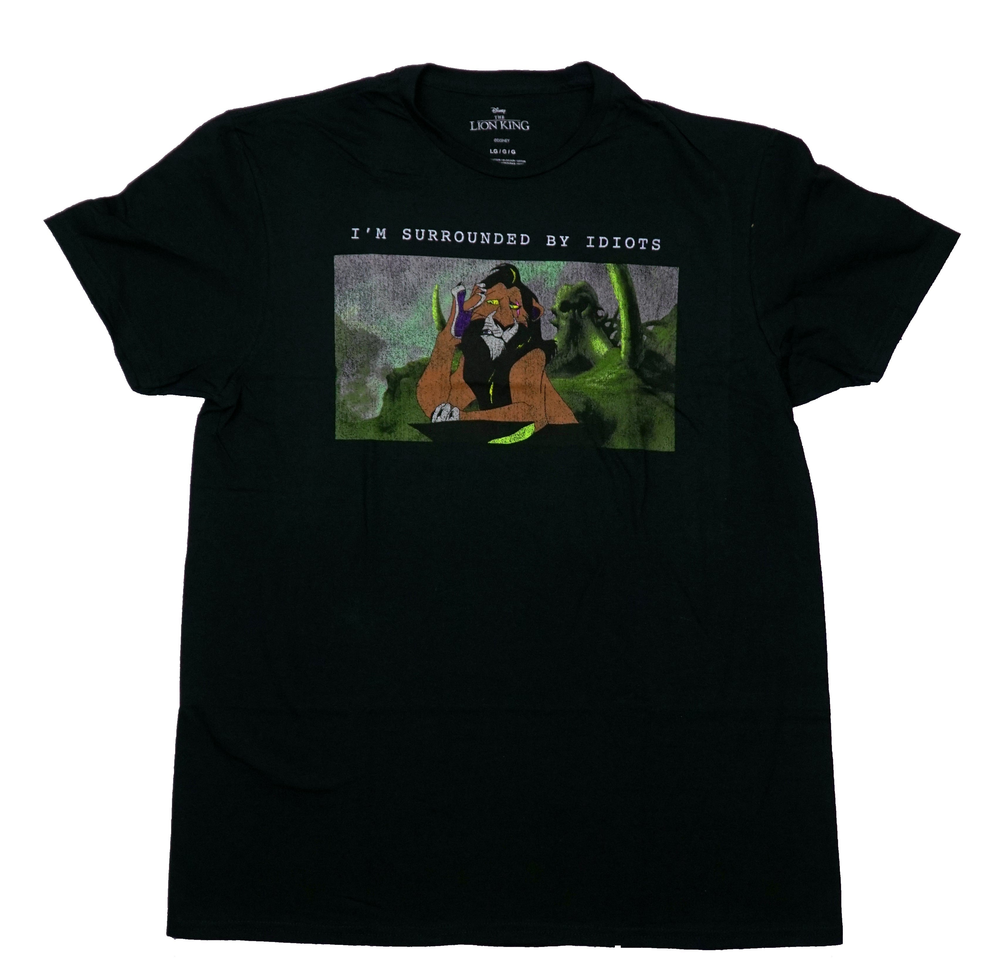 The Lion King Mens T-Shirt -Scar I'm Surrounded By Idiots Hoodie, Sweatshirt | CiraTrend.com