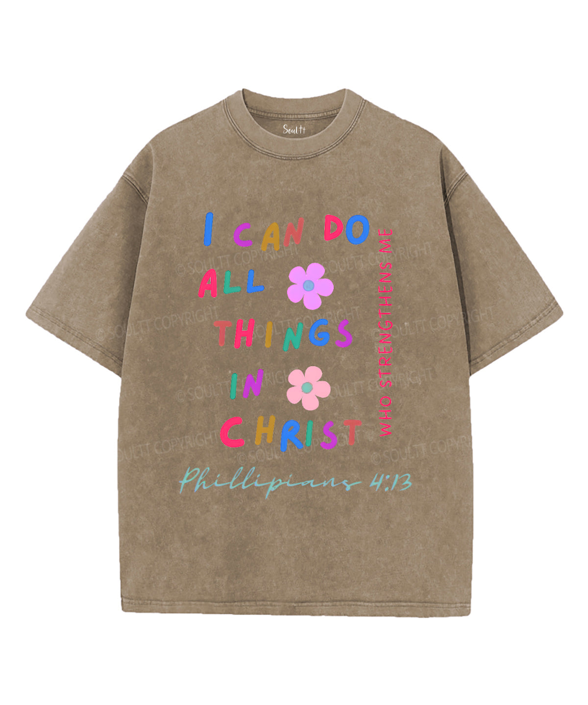 I Can Do All Things Unisex Washed Christian T-shirt Hoodie, Sweatshirt | CiraTrend.com (Image 5)