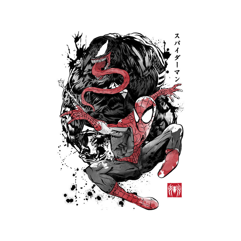 The Spider And The Symbiote Sumi-e