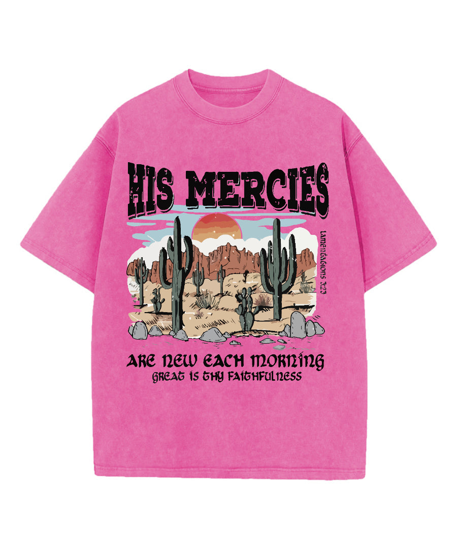 His Mercies Washed Christian T-Shirts, Hoodie, Sweatshirt
