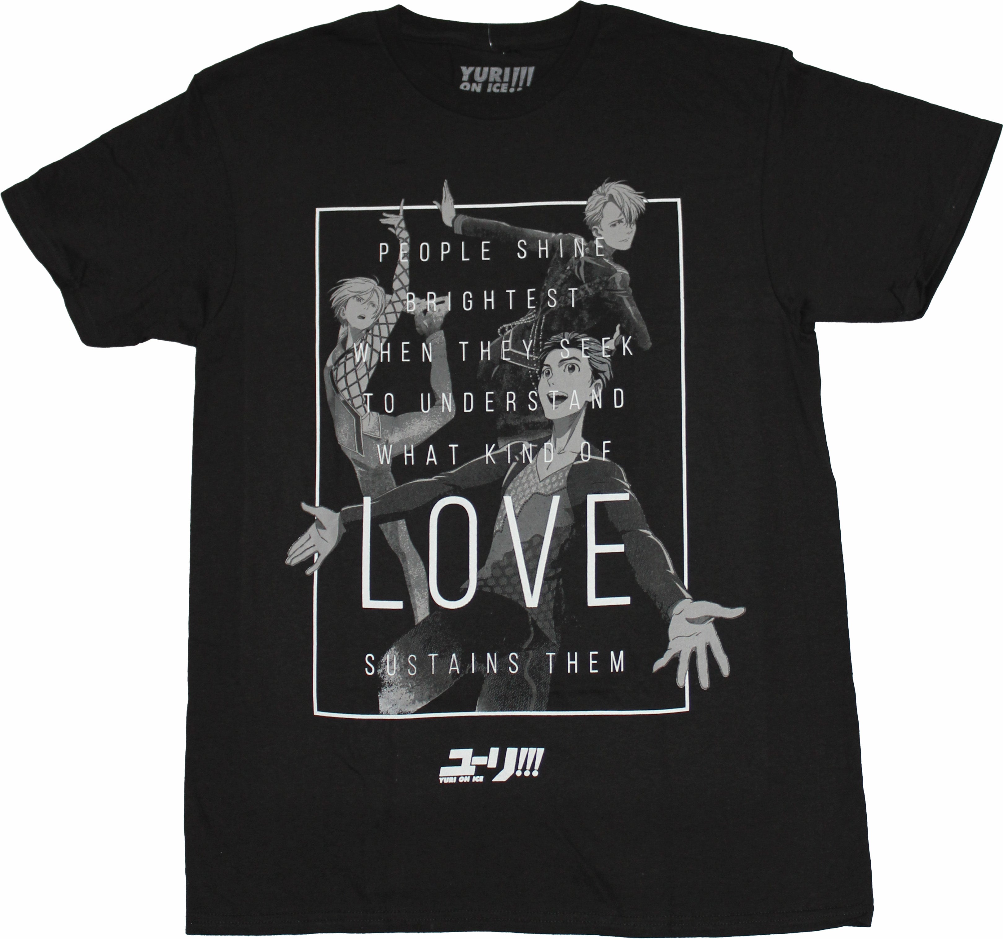 Yuri On Ice Mens T-Shirt - People Shine Brightest When They Seek Love Hoodie, Sweatshirt | CiraTrend.com