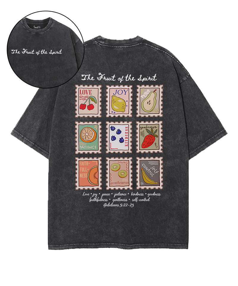 Fruit Of The Spirit Double Sided Unisex Washed Christian T-shirt Style008 Hoodie, Sweatshirt | CiraTrend.com (Image 1)