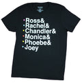 Friends Mens T-Shirt - Block Letter List of Character Names Hoodie, Sweatshirt | CiraTrend.com