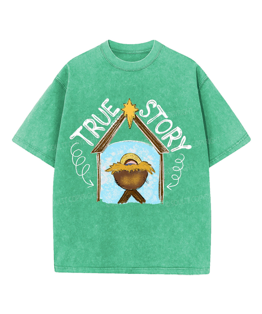 Ture Story Washed Christian T-shirt Hoodie, Sweatshirt | CiraTrend.com (Image 3)