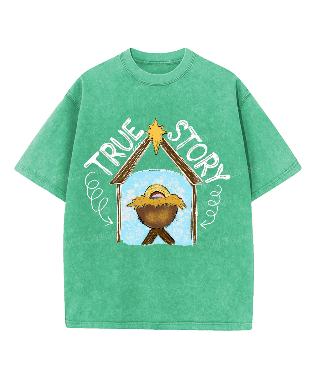 Ture Story Washed Christian T-shirt Hoodie, Sweatshirt | CiraTrend.com (Image 3)