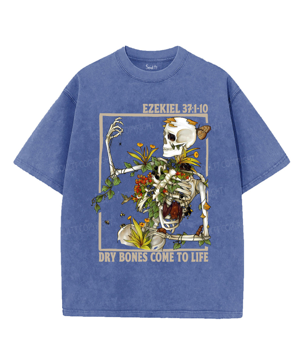 Dry Bones Come To Life Washed Unisex Washed Christian T-shirt Hoodie, Sweatshirt | CiraTrend.com (Image 3)