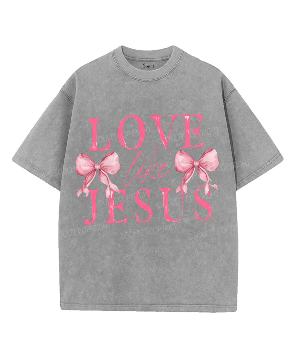 Love Like Jesus Unisex Washed Christian T-shirt Style004 Hoodie, Sweatshirt | CiraTrend.com (Image 4)