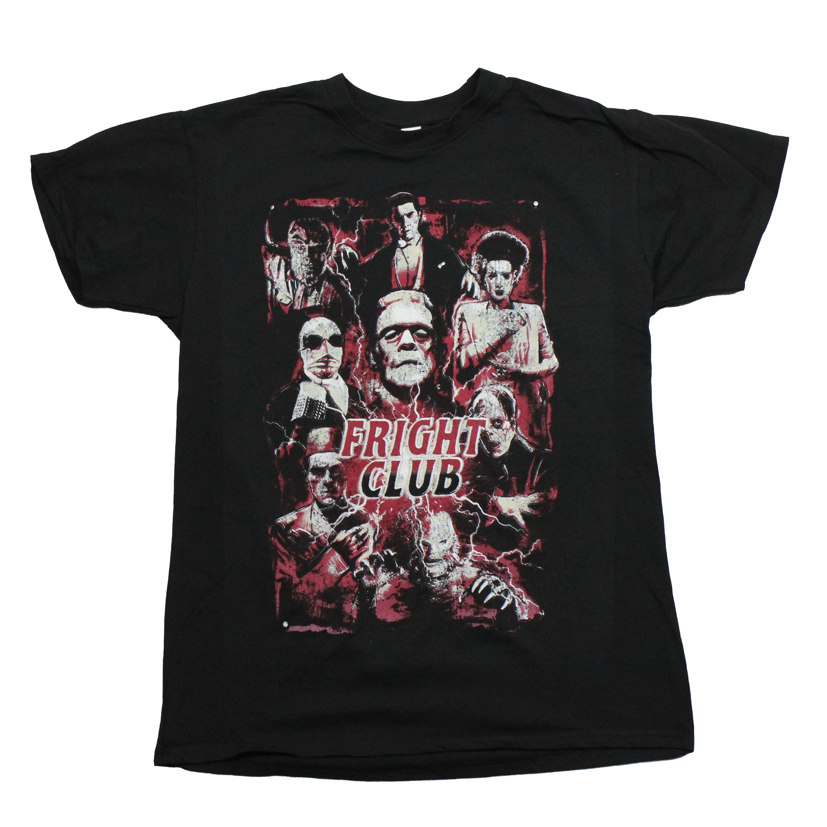 Fright Club Mens T-Shirt - Distressed Classic Monsters Word Collage Hoodie, Sweatshirt | CiraTrend.com