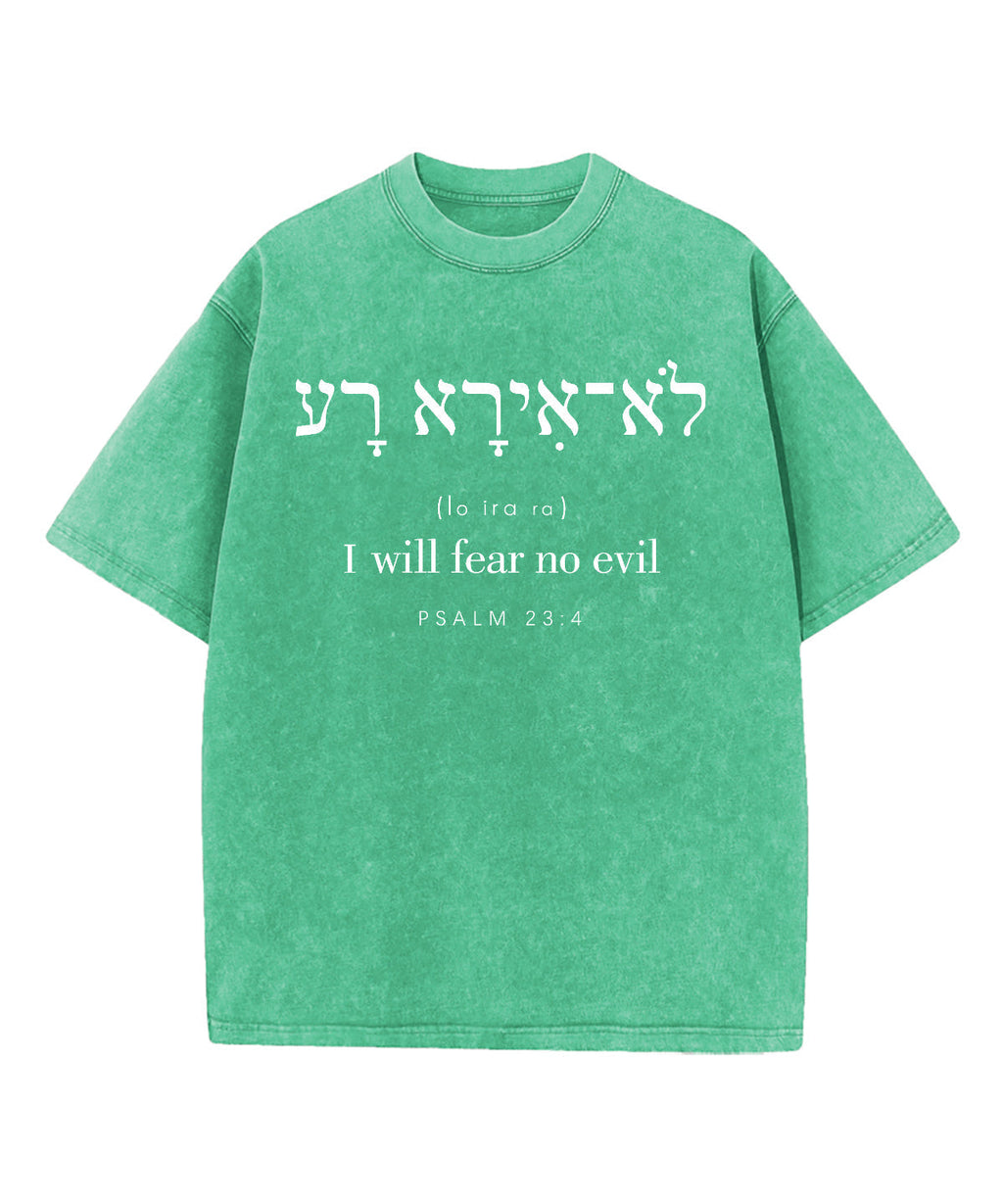 I Will Fear No Evil Washed Christian T-Shirts, Hoodie, Sweatshirt