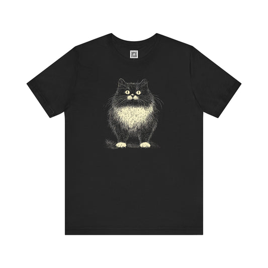 Whimsical Cat Graphic Tee Style062