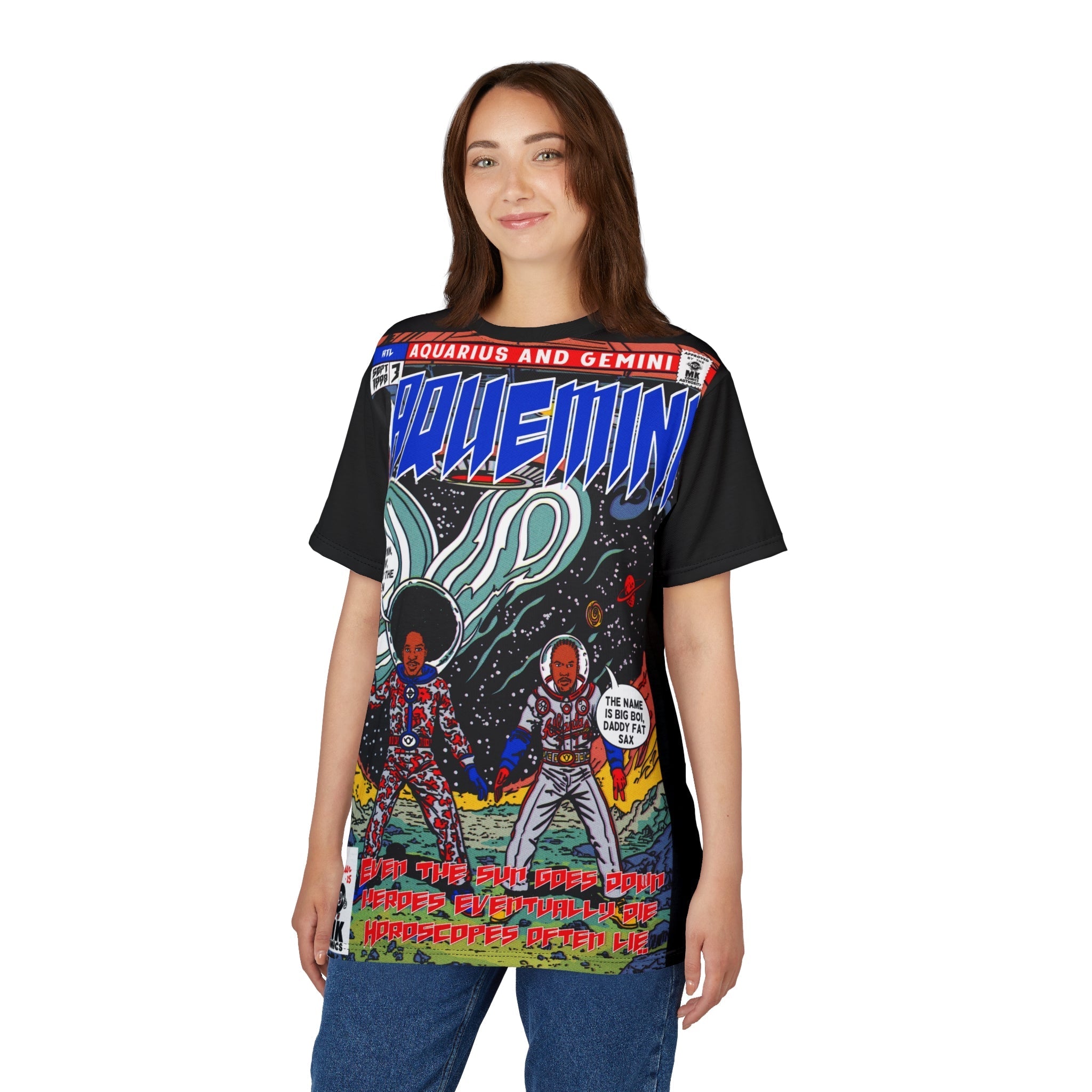 Aquemini Comic Book Art Cut & Sew (AOP) T-Shirts, Hoodie, Sweatshirt